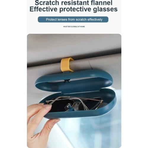 Car Sun Visor Sunglasses Holder With Aromatherapy Elastic Fastener Cip Glasses Card Ticket Pen Storage Case Car Interior Accesso