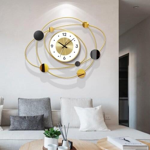Creative Large Wall Clock Nordic Living Room Luxury Silent Metal Digital Wall Clock Modern Design Reloj De Pared Home Decoration