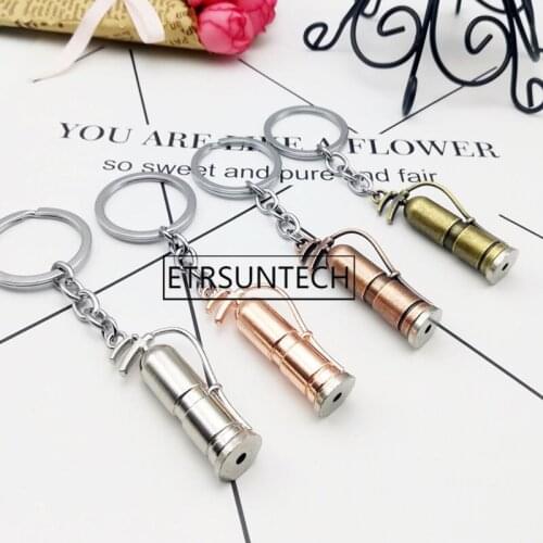 200pcs Novelty Mini Fire Extinguisher Shaped Keychains Zinc Alloy Keyrings for Gifts