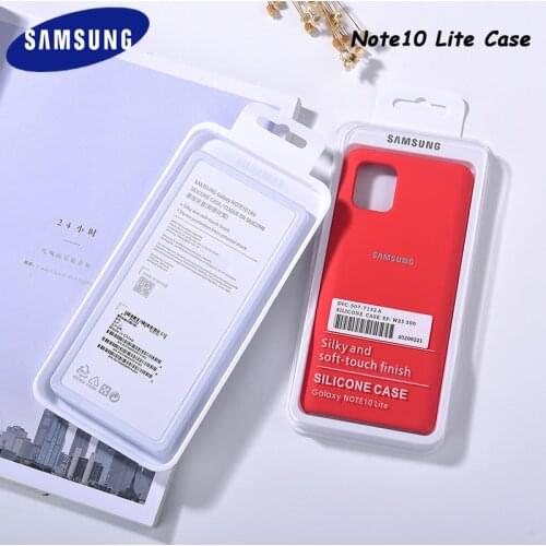 Note 10 Lite Case Original Samsung Silky Silicone Cover High Quality Soft-Touch Back Phone Protective For Galaxy Note 10 Lite