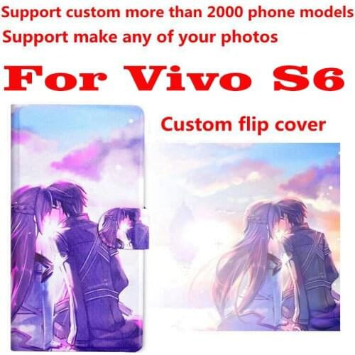 DIY Phone bag Personalized custom photo Picture PU leather case flip cover for Vivo S6