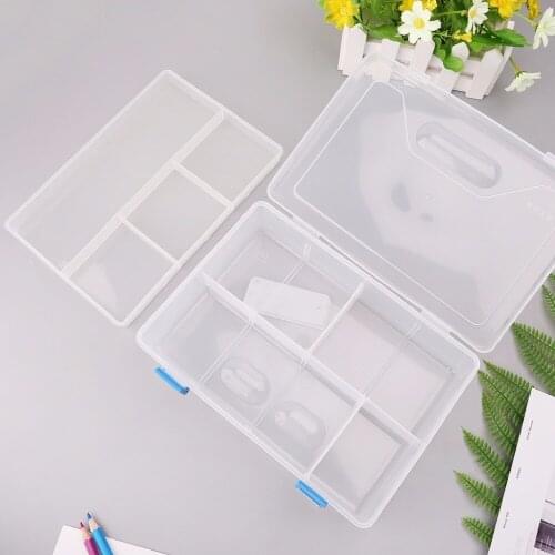 Double Layer Pencil Case Transparent Plastic Pen Storage Box Stationery School Office Supplies Kids Gift Mr08 19 Dropship