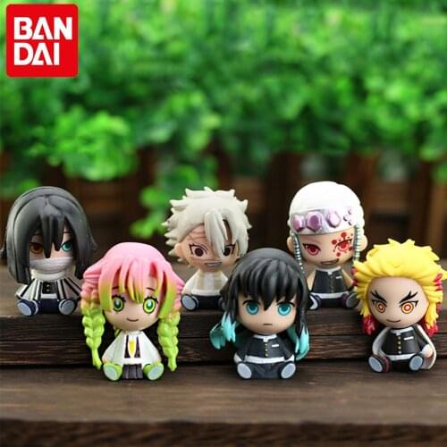 6PCS Demon Slayer Figure Kimetsu No Yaiba Anime Action Figures PVC Model Kamado Tanjirou Dolls Cartoon Kids Toy Collection Gifts
