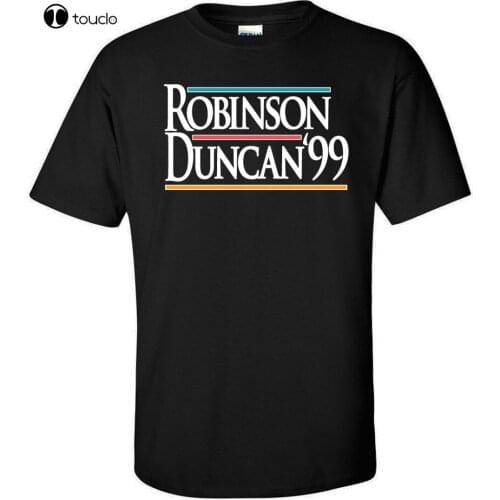 New David Robinson Tim Duncan San Antonio "99" 1999 T-Shirt Cotton Tee Shirt