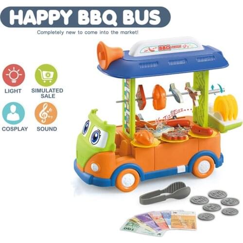 Pretend Play Kitchen Toys For Children Oyuncak Mini Ice cream Candy Cart House Car Rotatable Toy For Girl 2-10 years old