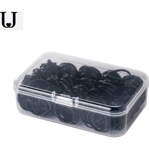 Jordan&Judy Disposable rubber band Colorful Small Elastic Hair Bands Children Ponytail Holder Rubber Bands black Headband 300pcs