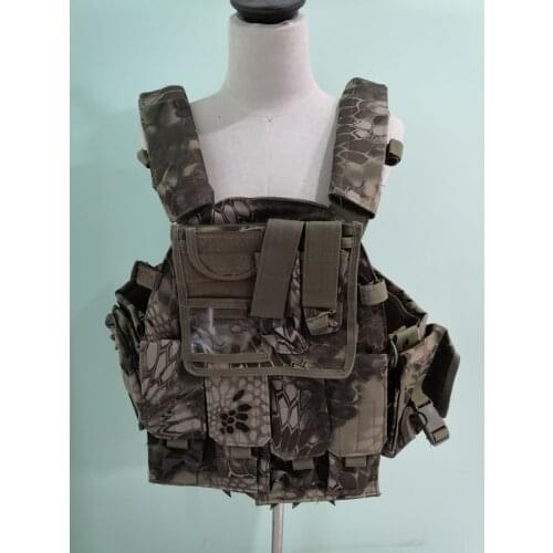 Camouflage Tactical Vest Army Fan Field CS Training Military Equipment Combat Vest Nylon Wear-resisting Tactical Gear Waistcoat