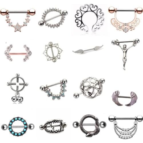 Nipple Ring Helix Piercing Earring Water Drop Dangle Nipple Piercing Surgical Steel Body Jewelry