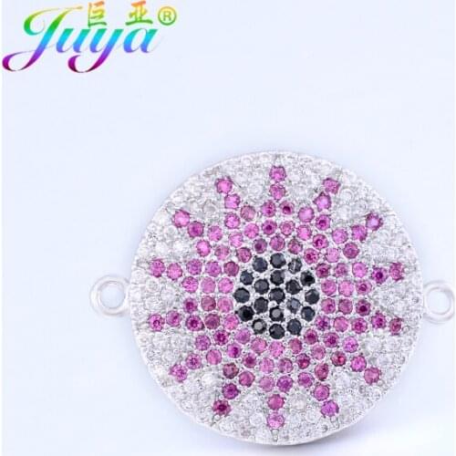 Jewelry Findings Components Wholesale 2pcs Greek Evil Eye Connector Charm Accessories For Women Bracelets Earrings DIY Making