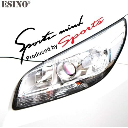 Hot Selling Car Accessories Styling Sports Mind Car Stickers Sports Mind Produced by Sport Decoration Car Eyelids Decal Vinyl
