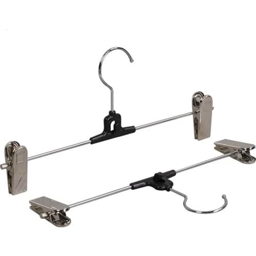 Metal Non-slip Pants Clip Metal Silvery Trouser Clip Display Rack Adjustable Clamp Plant Drying Hanger Hook Garment Organizer