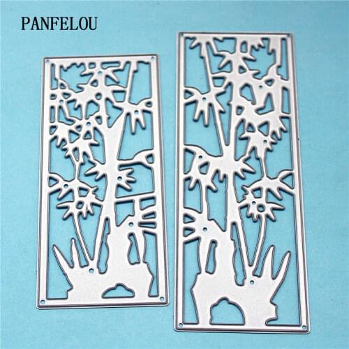 PANFELOU Metal craft Bamboo wall paintings paper die cutting dies for Scrapbooking/DIY Easter wedding Halloween cards