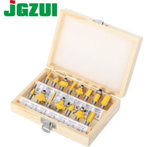 15pcs 8mm shank Router Bit Set Trimming Straight Milling Cutter for Wood Bits Tungsten Carbide Cutting Woodworking