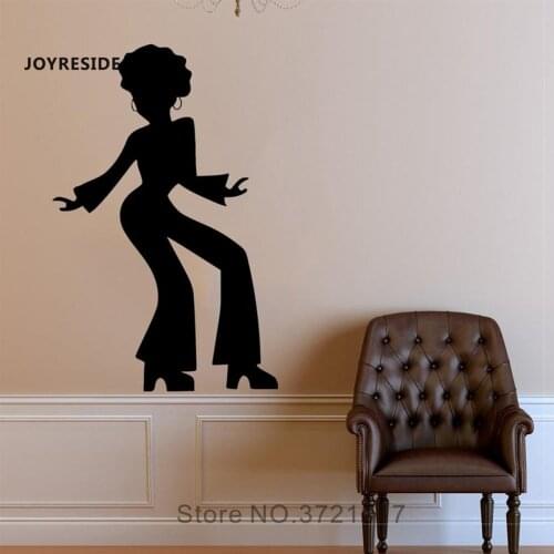 JOYRESIDE Africa Dance Woman Wall Decals Home Livingroom Salon Beauty Decoration Vinyl Wall Stickers Dance Sexy Wallpaper WM424