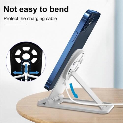 New Foldable Wireless Magnetic Charger Stand Desktop Stand for Mobile Phone12 Magnetic Charger Stand Smart Phone Adapter Support