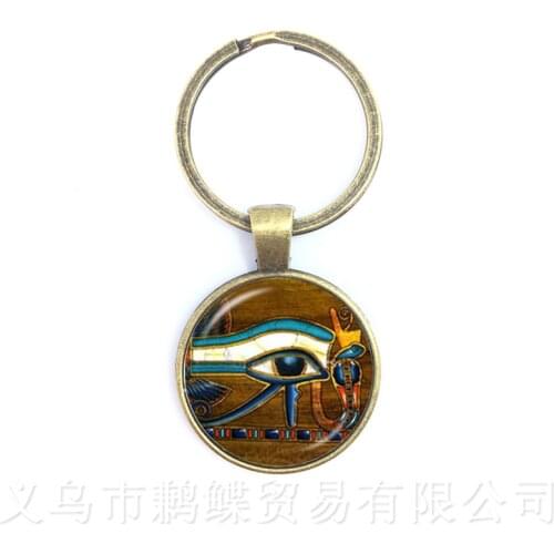 2018 New Trendy Masonic Mason Keychains Eye Of Providence Keyring Men Ancient Egyptian Ankh Pendant Religious Jewelry