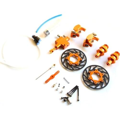 Front Hydraulic Brake System& Hex Hub Extender for 1/5 HPI Rovan Kingmotor Mcd Baja 5B 5T 5SC SS TRUCK Parts