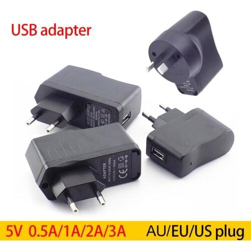 DC 5V 0.5A/1A/2A/3A 3000ma micro USB Port Converter Charging Power supply Adapter EU AC to DC 2000ma For LED Strip Lights phone