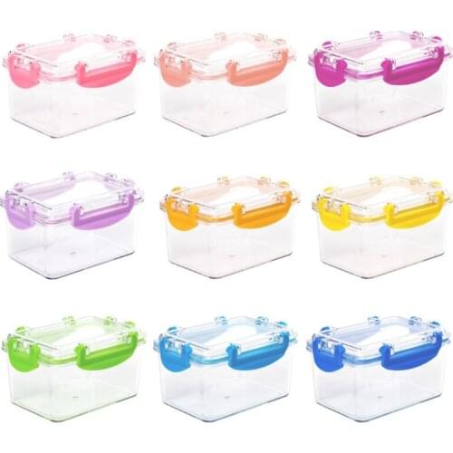 Transparent Box Mini Storage Boxes with Lid for fruit Snack Candy Home Office Desktop Sealed Container Organizer