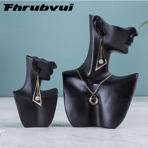 2020 Luxury New resin small medium side portrait model earrings necklace jewelry display stand necklace display props