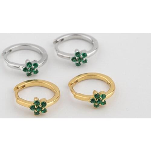 925 Sterling Silver Earring Fashion zircon flower Ear Ring Horse eye Ear Bone Ear Buckle simple personality Wild Girl Ear Jewelr