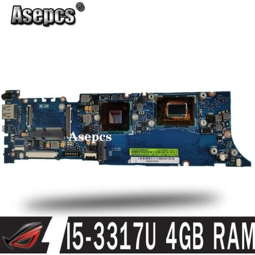 TAICHI21 With I5-3317CPU 4GB RAM mainboard For Asus TAICHI 21 Laptop motherboard MAIN BOARD 100% Tested Working free shipping