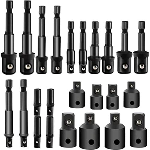 7/8/16/24PCS Impact Extension & Socket Adapter Connecting Rod H-ex Shank Drill Extension Bit Socket Set Kit Portable