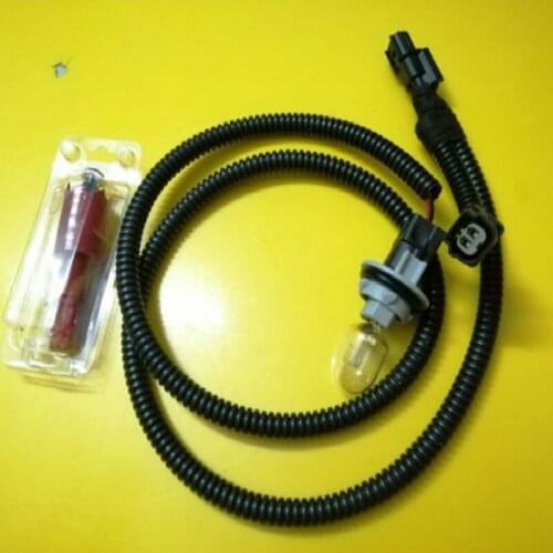 Car rear bar fog lamp wiring harness installation and right rear fog lamp line for 2011-2013 Honda Crosstour