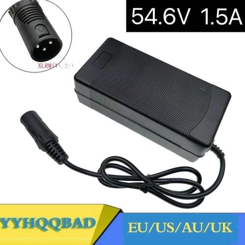54.6V1.5A charger 54.6v 1.5A electric bike lithium battery charger for 48V lithium battery pack XLRM