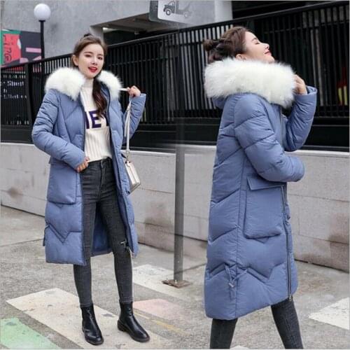 Winter jacket women 2019 Quality casual Thick long Hooded Coat women black red women Parka casaco Female jaqueta feminina Z105