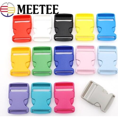 10/20pcs Meetee 32mm Plastic Release Buckles Backpack Strap Hook Clip Safety Pet Collar for Outdoor Luggage Webbing Accessories