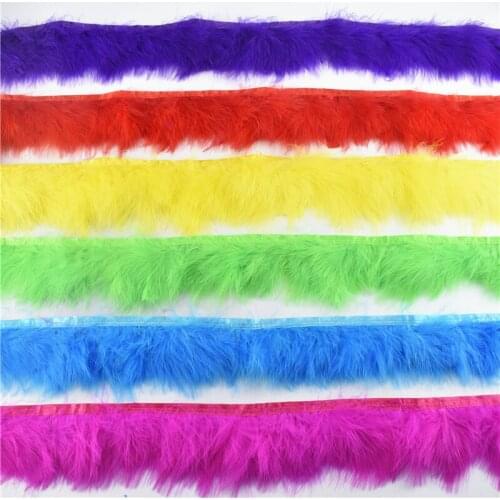 10Meters/Lot Natural Marabou Feathers Trims Fringe Turkey Feathers for Crafts Ribbon Boa DIY Clothing Wedding Decoration Plumas