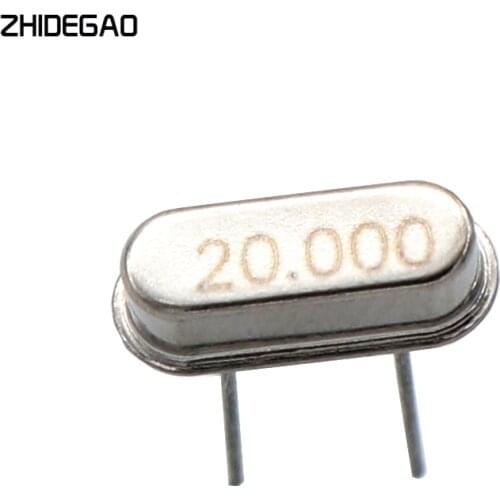 10pcs 20.000M 20.000MHZ 20MHz 20 MHZ Quartz Crystal Resonator Passive Oscillator HC 49S New ZHIDEGAO