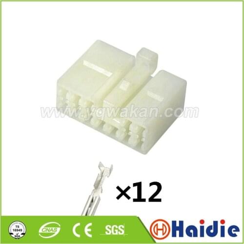2sets 12pin female of 7122-1210 electric plastic wiring harness housing connector 7123-1210