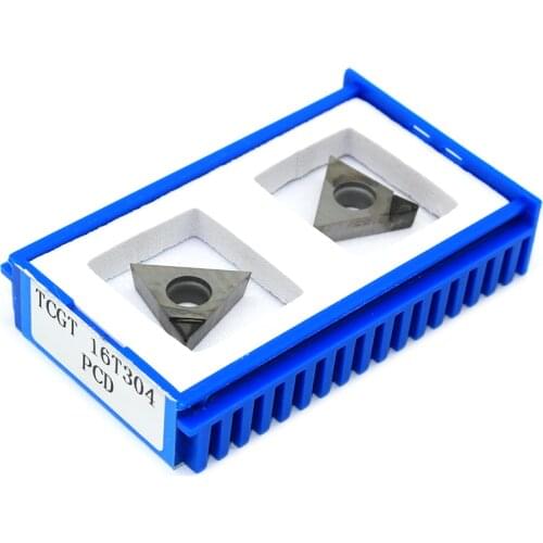 2PCS TCGT16T304 PCD CBN Diamond Inserts Internal Turning Tool TCGT 16T304 Insert CNC Lathe Cutter Tools Milling Turning Inserts