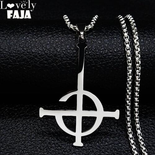 2021 Ghost BC nameless Stainless Steel Necklace Ghoul band Pope emeritus symbol Mask grucifix Poster Necklaces Jewelry N643S03