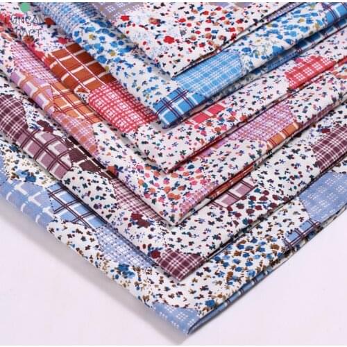 50cm*150cm Pastoral Style Printed Fabric Polyester Cloth Sewing Quilting Fabrics for Patchwork Needlework DIY Handmade Material
