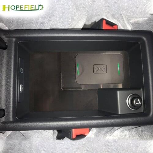 Car wireless charger for audi A4 A5 2016 2017 2018 charge board phone holder armrest box for iphone 12 qi fast charging plate