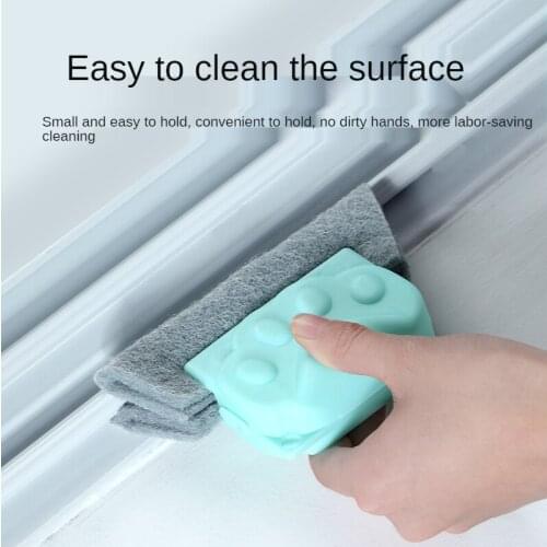 Household Window Trough Cleaning Brush Window Trough Cleaning Tool Gap Window Groove Floor Slit Brush Long Handle Kitchen