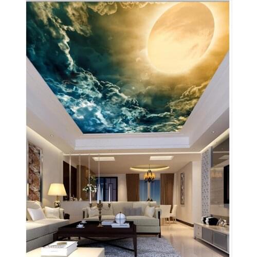 Fantasy clouds sky ceiling 3d room wallpaper landscape ceilings 3d mural paintings