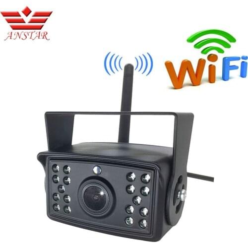 ANSTAR Wireless WIFI Vehicle Camera Used for Bus 24V Truck Waterproof Reverse Rear View Camera For Car HD Night Vision 30M Line
