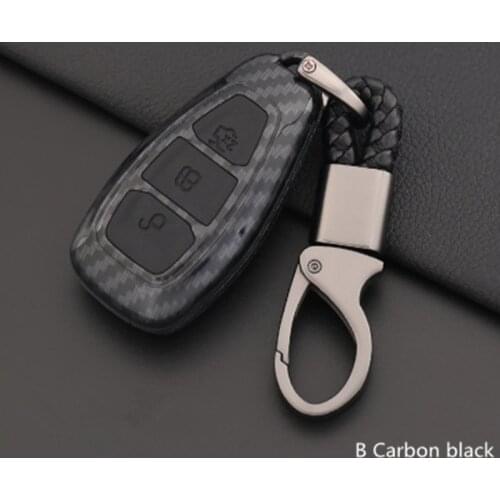 Carbon Car Styling Key Cover Case For Ford Focus 2 3 ST Mondeo Kuga Fiesta Ecosport Ranger Escape Key Case For Ford Key Cover