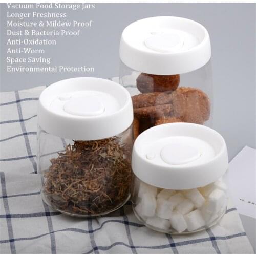 1200ML Fresh Keeping Box Suit For Kitchen Refrigerator Plastic PET Vacuum Airtight Food Nuts Storage Containers