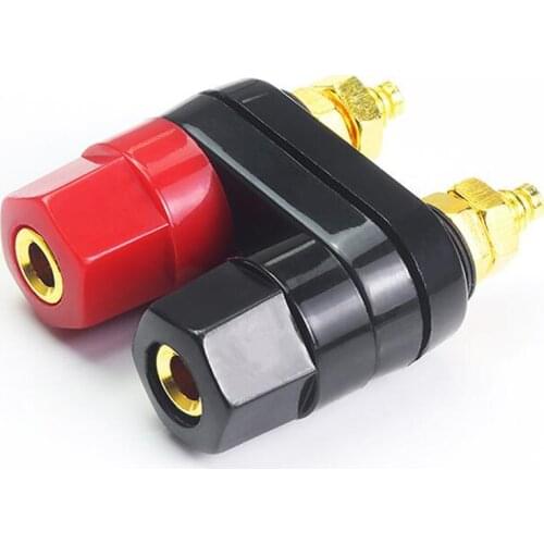 Top Selling Quality Banana plugs Couple Terminals Red Black Connector Amplifier Terminal Binding Post Banana Speaker Plug Jack
