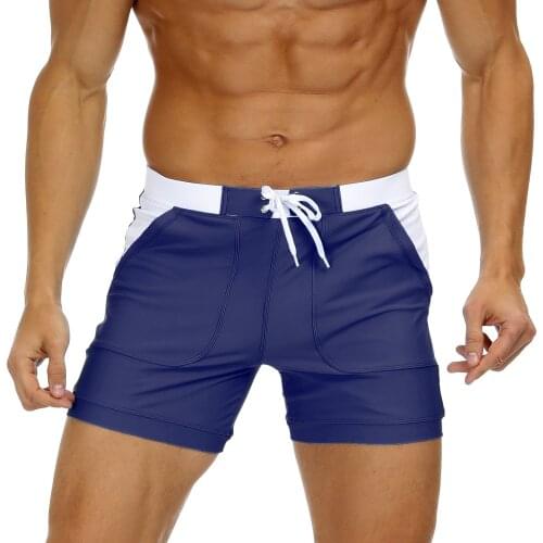 Mens Swimsuit Sexy Boxer Swimming Trunks European and American Adult Beach Pants Shorts Large Size Quick Dry Swimming Trunks