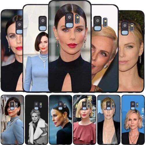 Charlize Theron black Soft phone Case For Samsung S20 S10 S9 S8 S7 edge Plus Lite Note 8 9 10 A6 A7 A8 A9 2018 Cover
