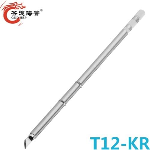 Gudhep T12 Tips KR Welding Tips T12 Soldering Iron Tips for T12 DIY FM203 Soldering Rework Station FM2028 FM2027 Iron Handle