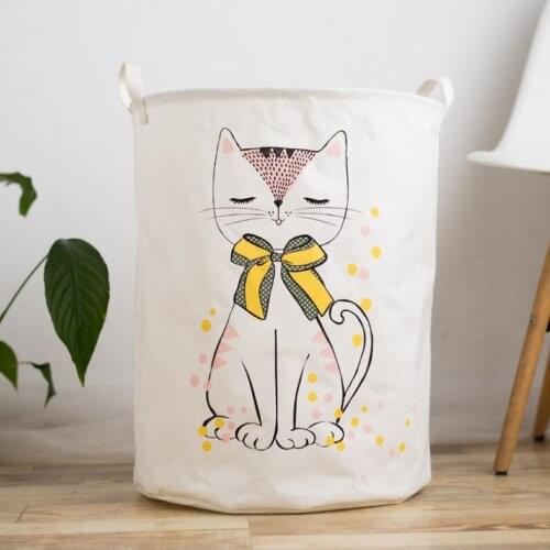 New Cartoon Waterproof Laundry Hamper Clothes Storage Baskets Home decoration storage barrel kids toy organizer basket AU1055