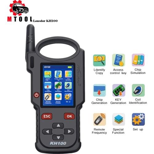 Original Lonsdor KH100 Hand-Held Remote Maker Key Programmer Generate Chip/Simulate Chip/Identify Copy/Remote Frequency
