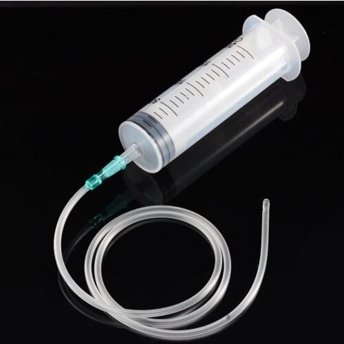 200ml Large Capacity Plastic Syringe Reusable Pump Oil Measuring with 1m Silicone Clear Tube Practical Feeding Accessories